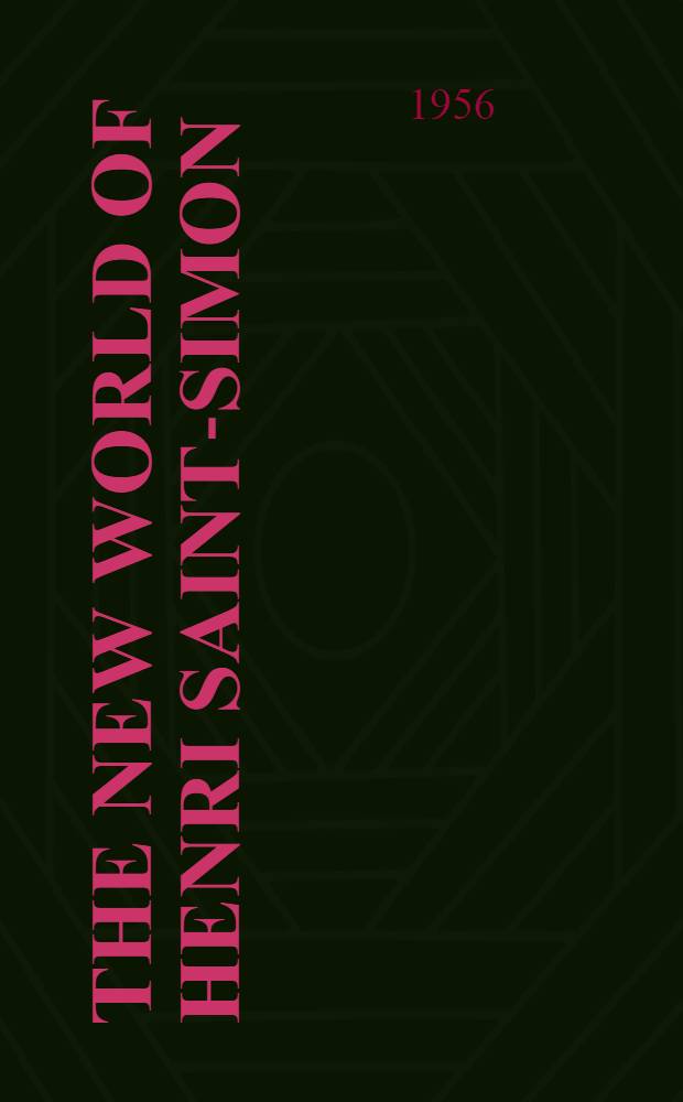 The new world of Henri Saint-Simon