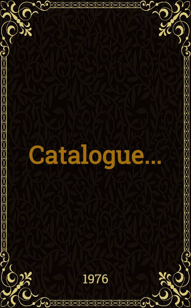 ... Catalogue ...