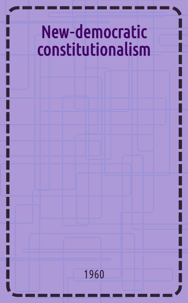 New-democratic constitutionalism