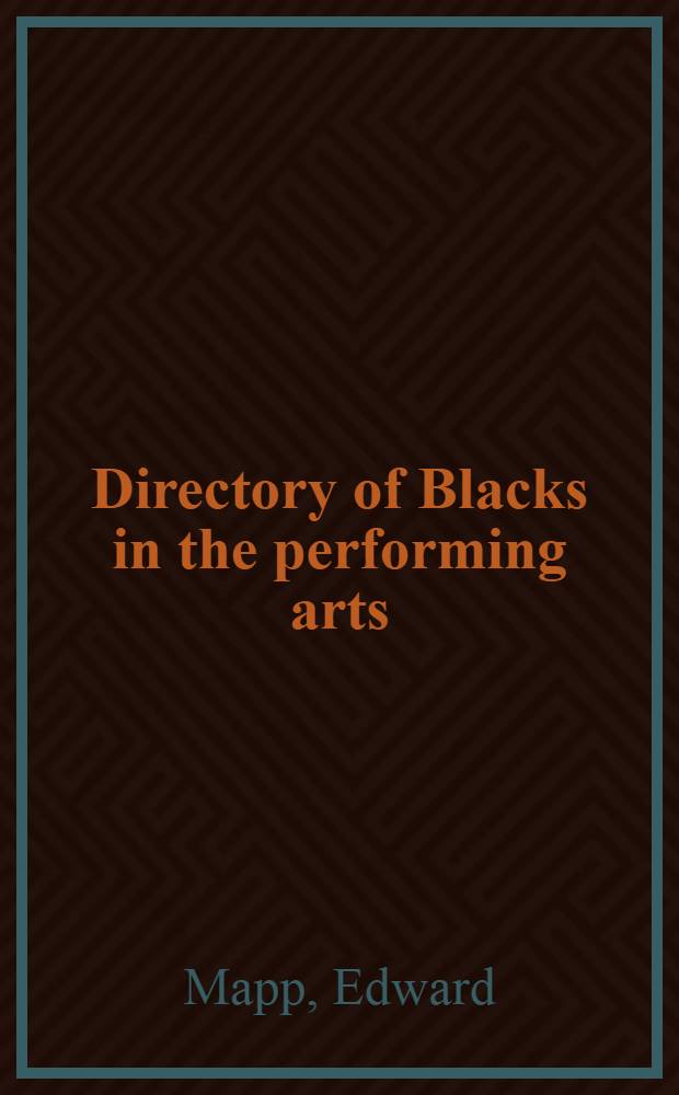 Directory of Blacks in the performing arts
