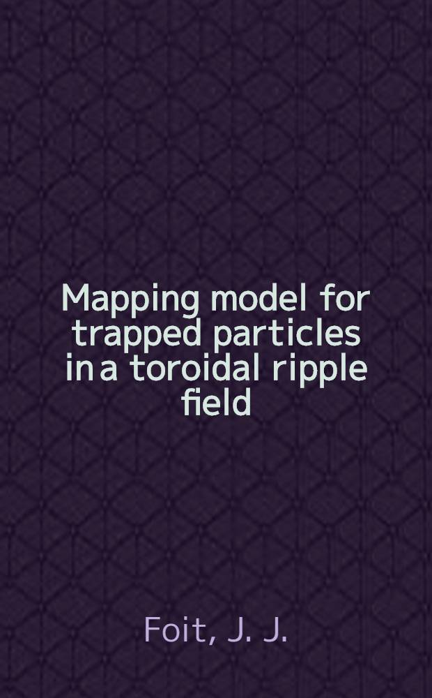 Mapping model for trapped particles in a toroidal ripple field
