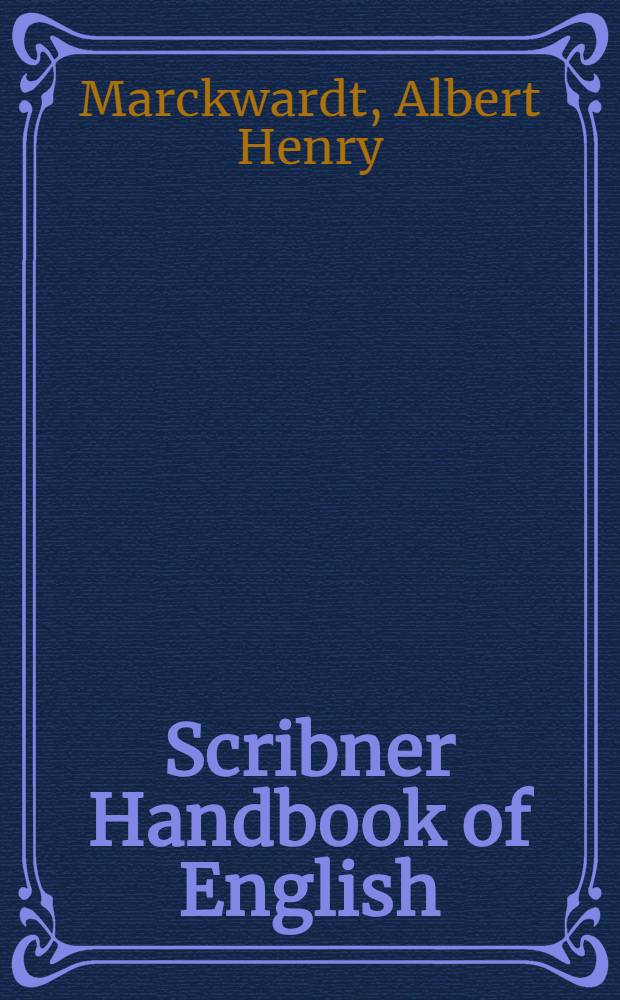 Scribner Handbook of English