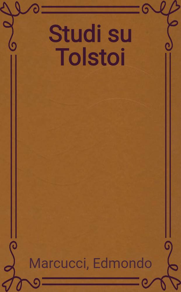 Studi su Tolstoi