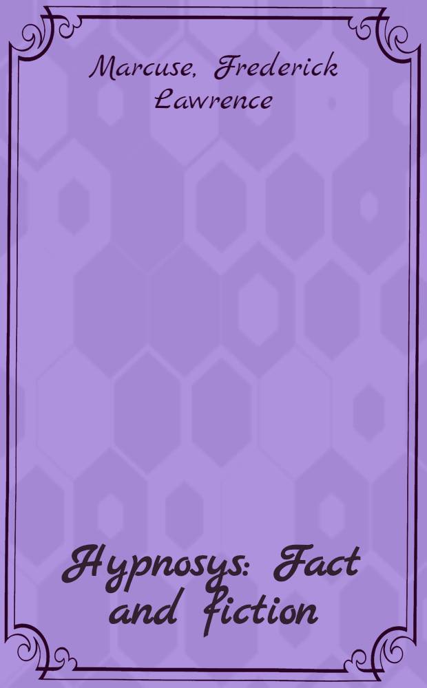 Hypnosys : Fact and fiction