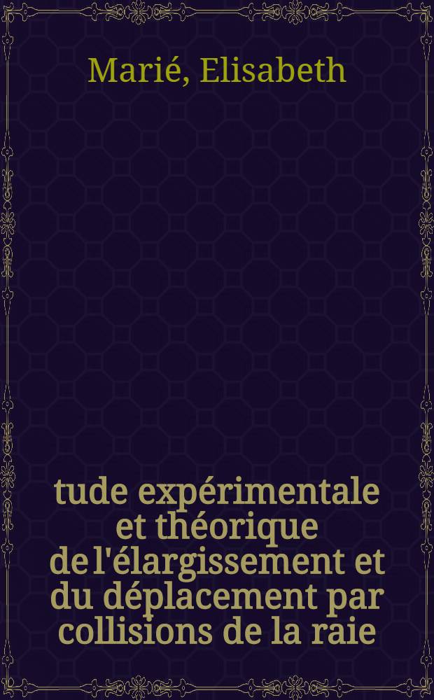 Étude expérimentale et théorique de l'élargissement et du déplacement par collisions de la raie (à λ=3,51 um) correspondant à la transition 5p⁵5d[7/2]₃-5p⁵6p[5/2]₂ du xénom : Thèse