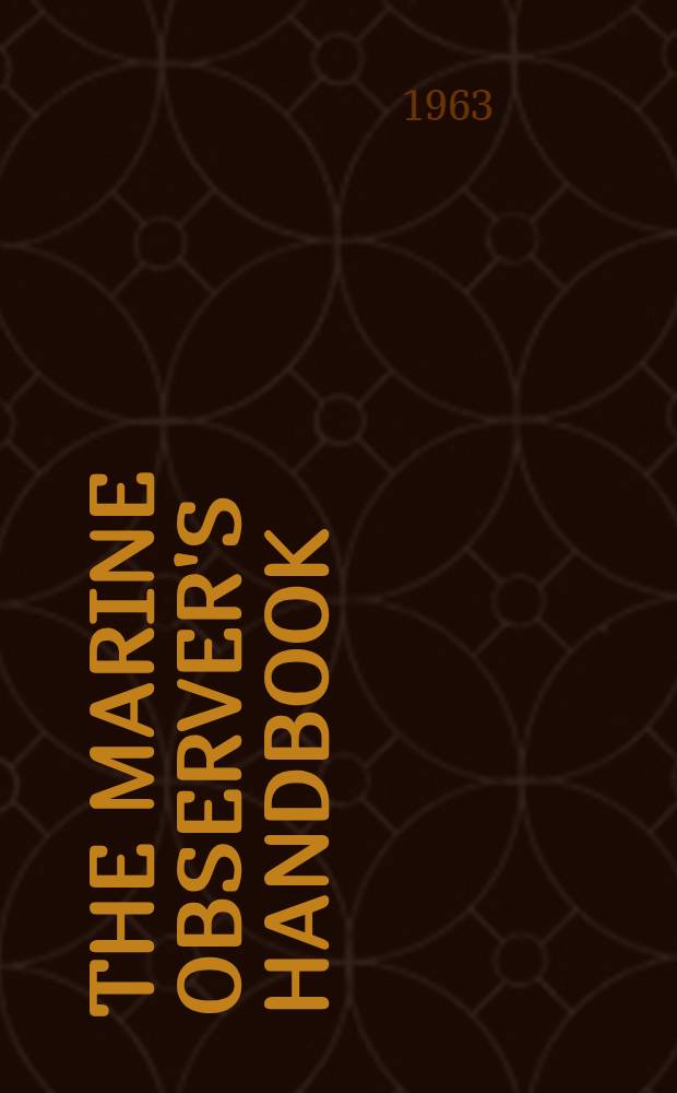 The marine observer's handbook