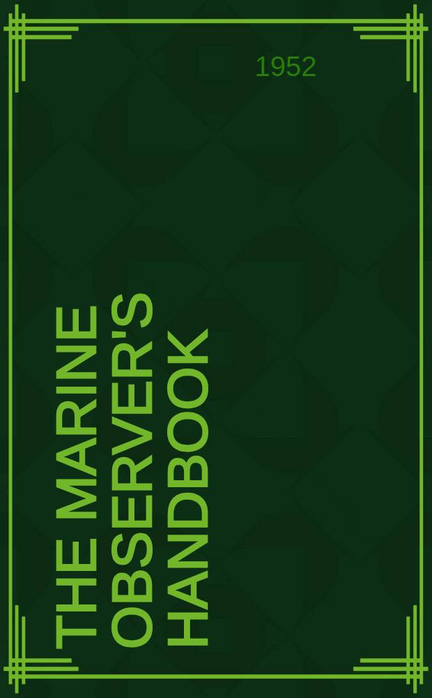 The Marine observer's handbook
