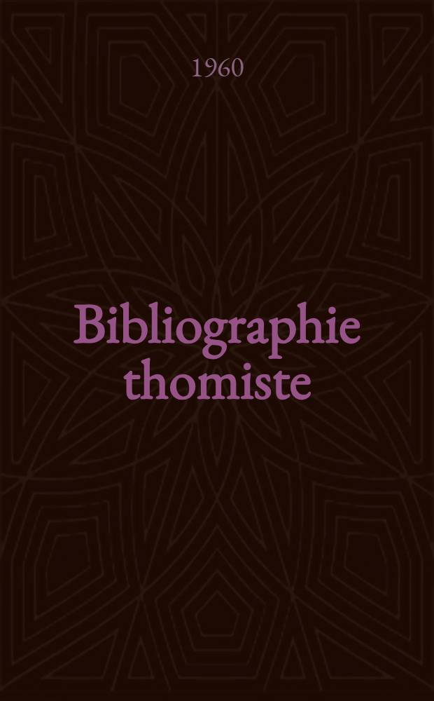 Bibliographie thomiste
