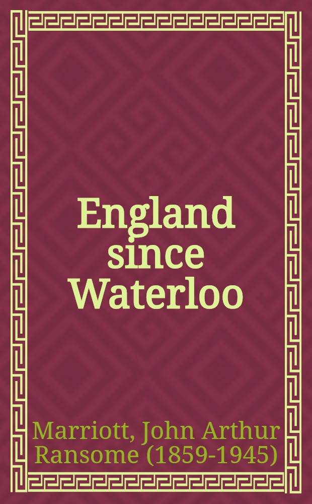 England since Waterloo