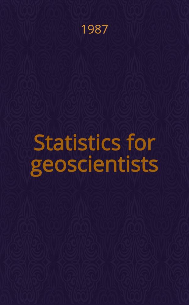 Statistics for geoscientists