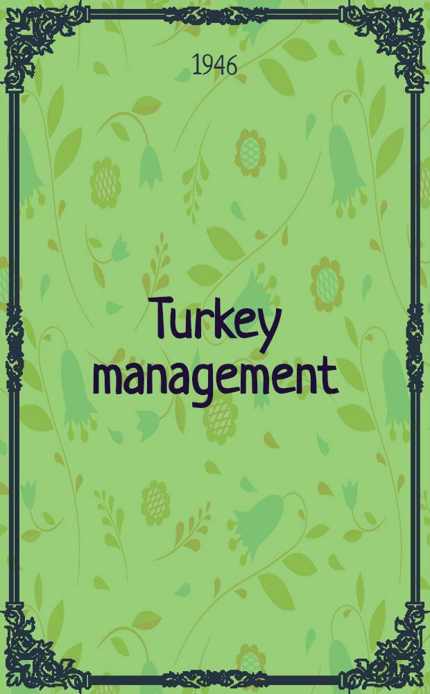 Turkey management