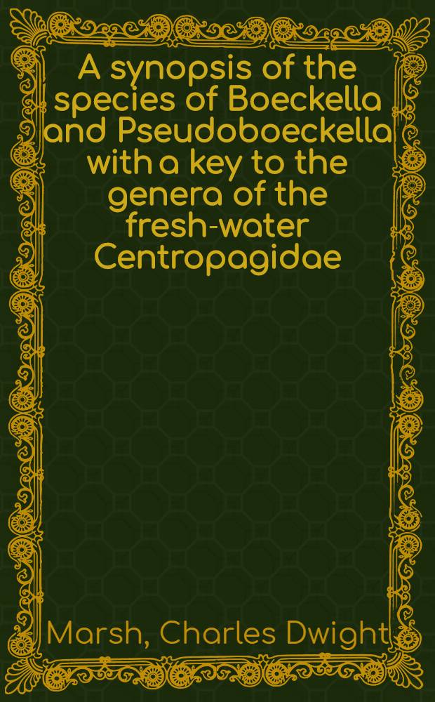 A synopsis of the species of Boeckella and Pseudoboeckella with a key to the genera of the fresh-water Centropagidae