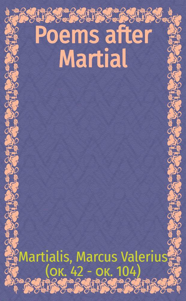 Poems after Martial