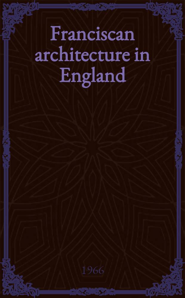 Franciscan architecture in England