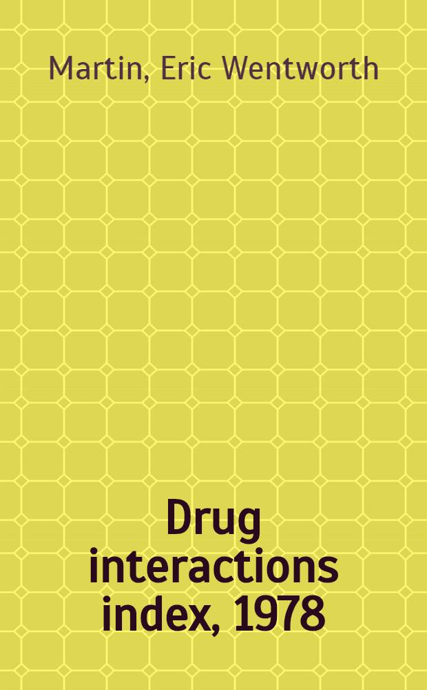 Drug interactions index, 1978/79