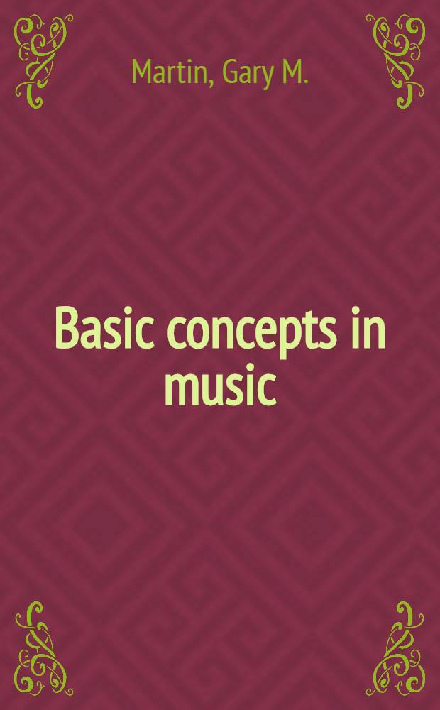 Basic concepts in music