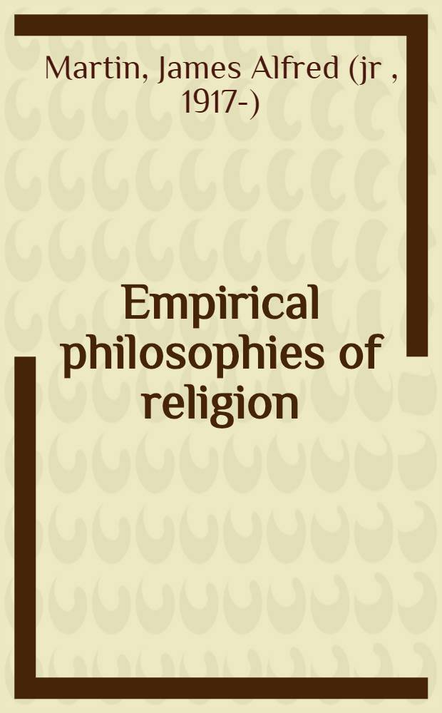 Empirical philosophies of religion