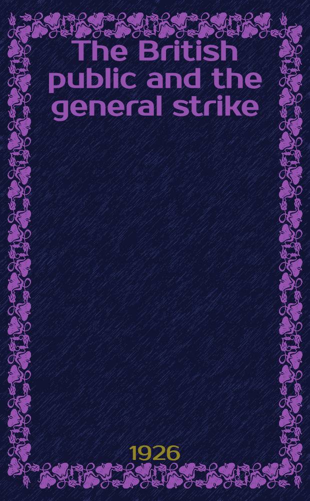 The British public and the general strike