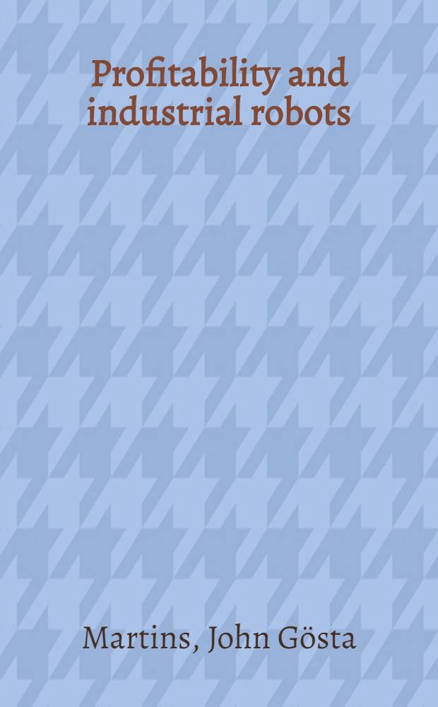 Profitability and industrial robots