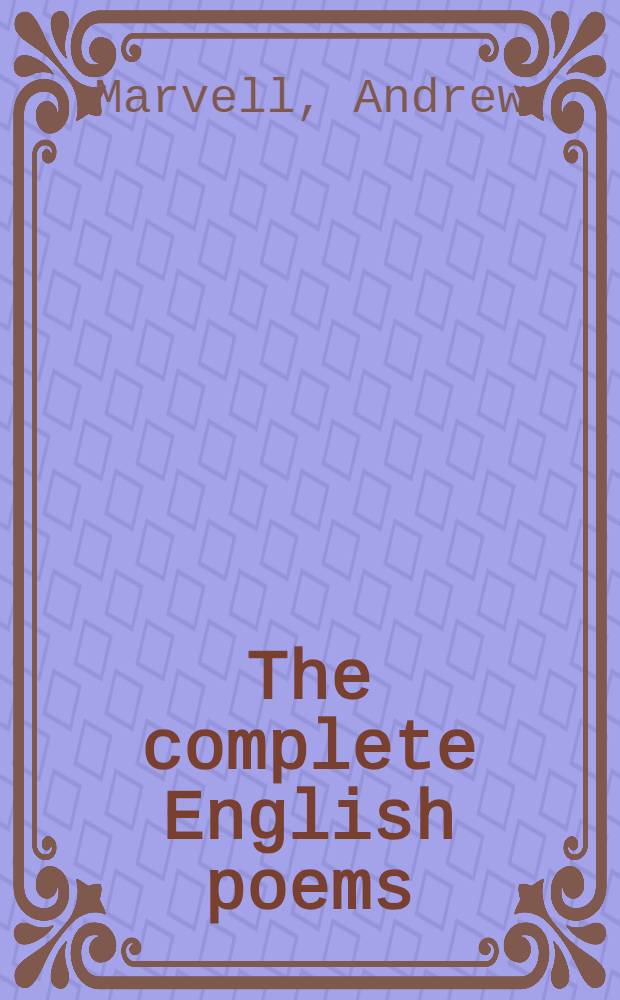The complete English poems