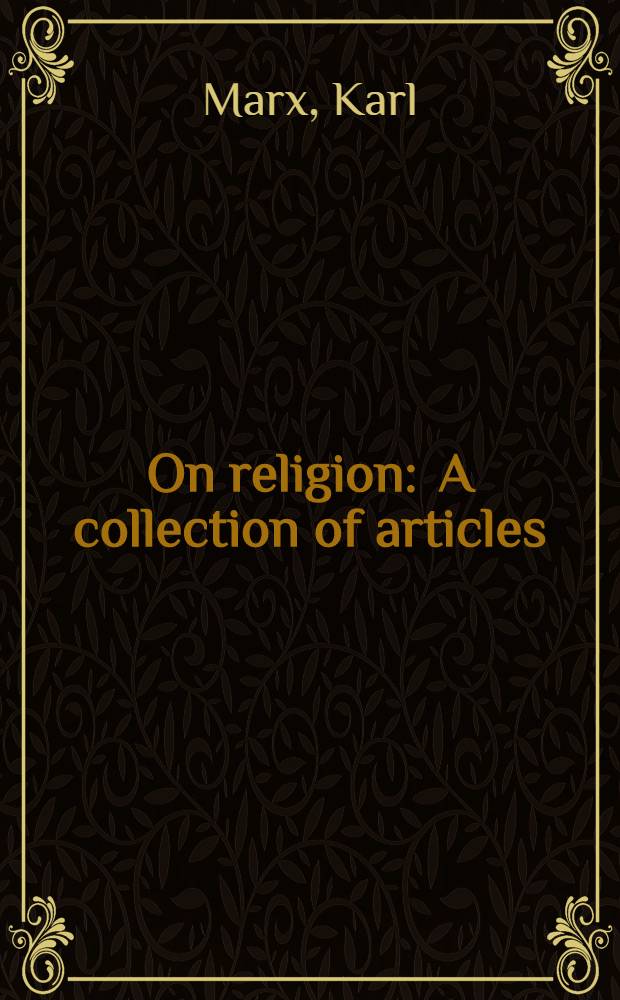 On religion : A collection of articles = О религии