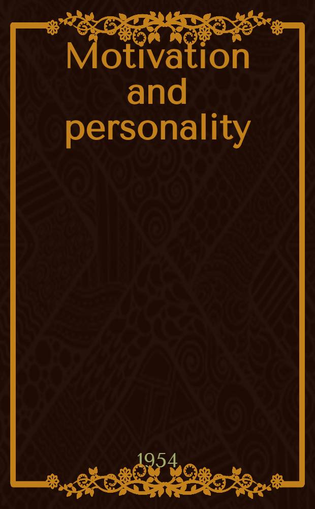 Motivation and personality