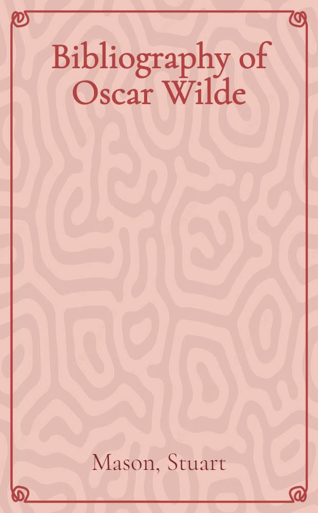 Bibliography of Oscar Wilde