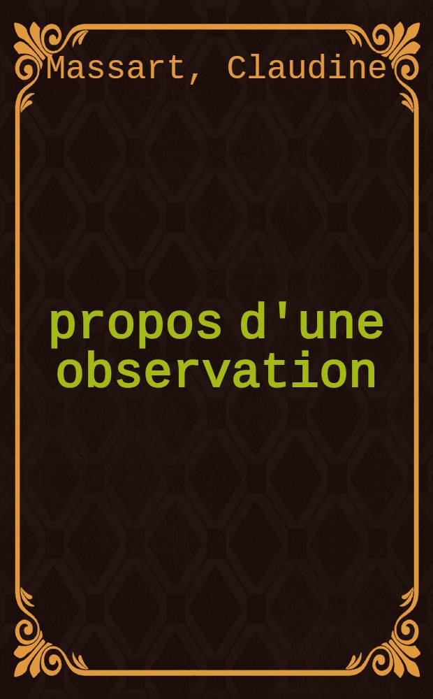 À propos d'une observation : Contribution à l'étude des pneumo-péritoines d'étiologie inconnue : Thèse pour le doctorat en méd. (diplôme d'État)