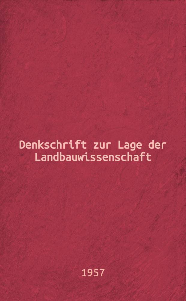 Denkschrift zur Lage der Landbauwissenschaft