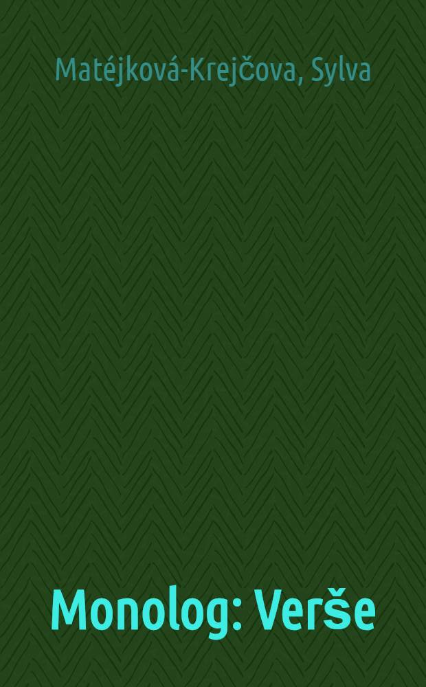 Monolog : Verše