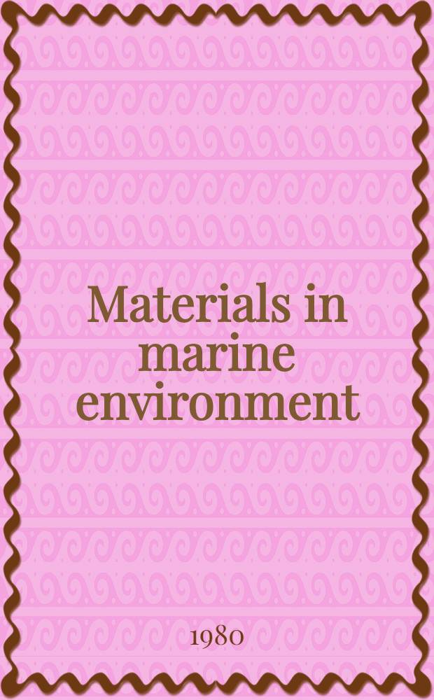 Materials in marine environment