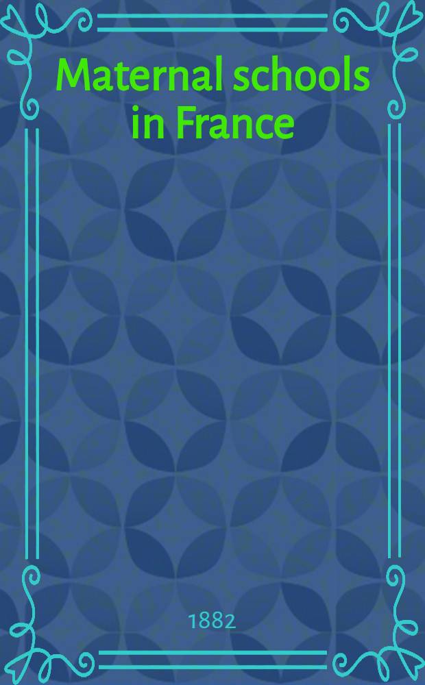 Maternal schools in France