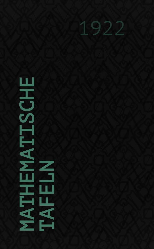 Mathematische Tafeln