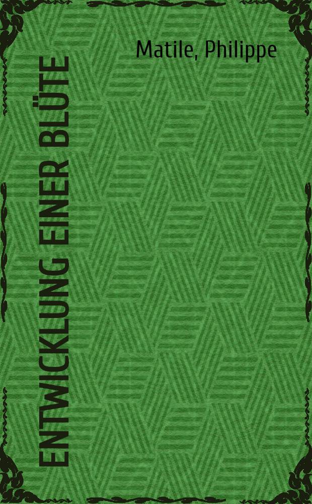 Entwicklung einer Bl&uuml;te