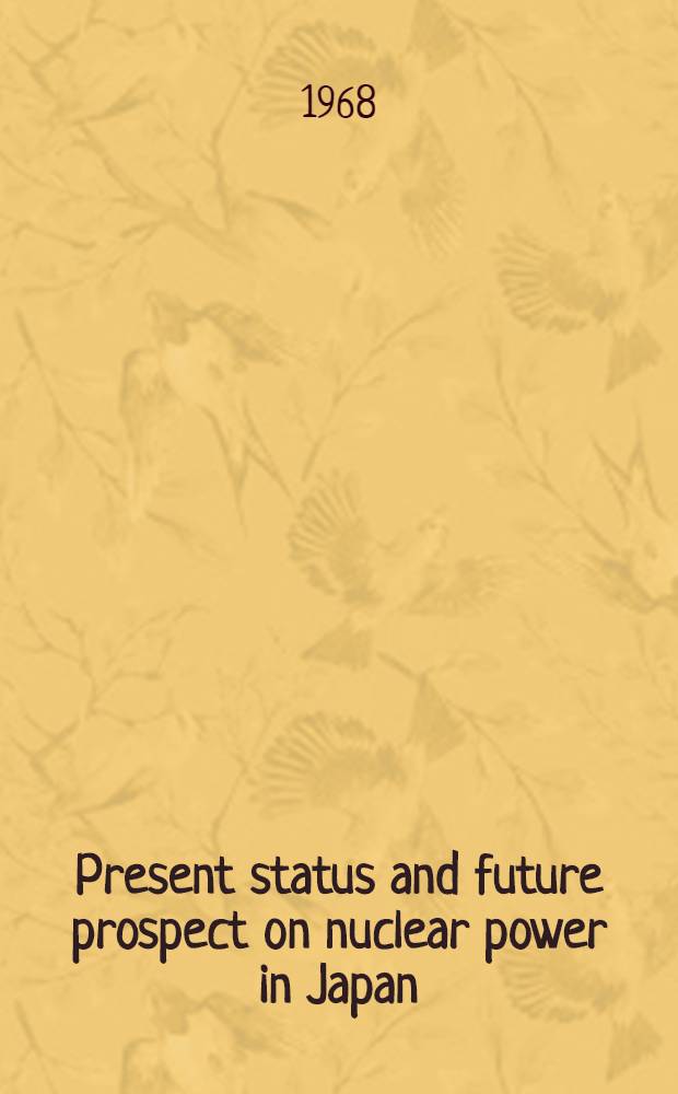 Present status and future prospect on nuclear power in Japan