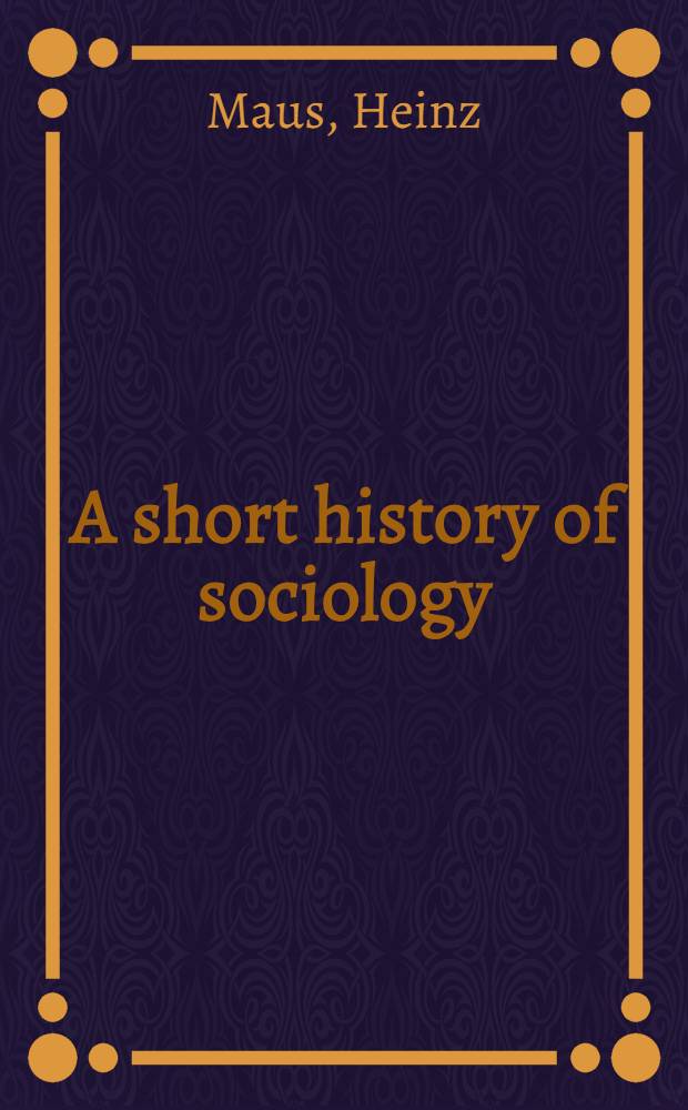 A short history of sociology