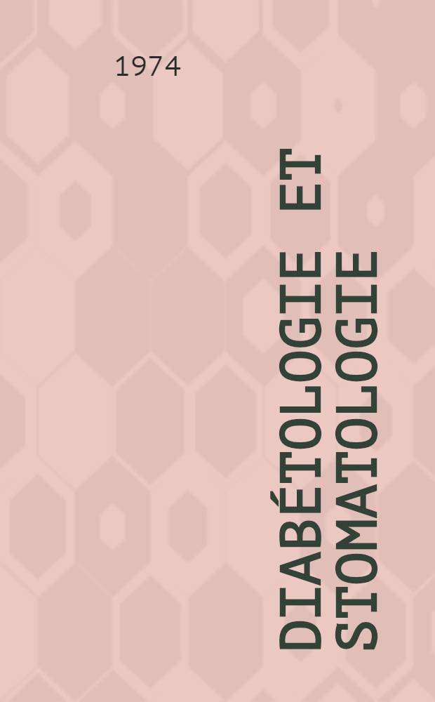 Diab&eacute;tologie et stomatologie : Th&egrave;se ..