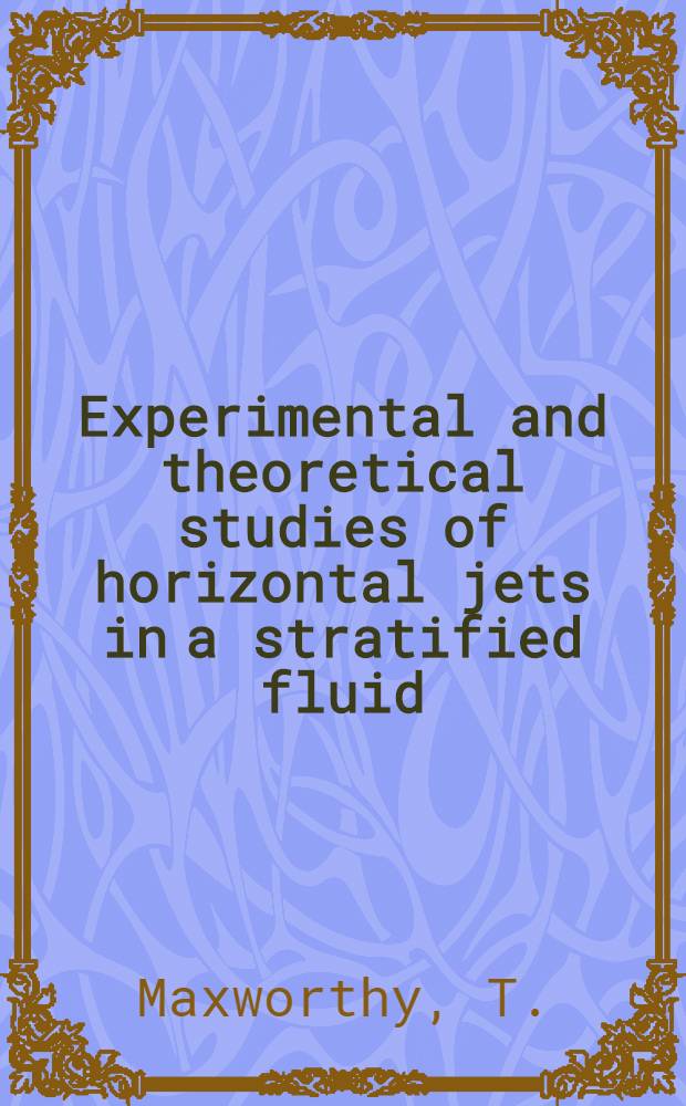 Experimental and theoretical studies of horizontal jets in a stratified fluid