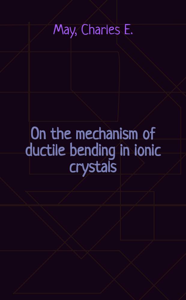 On the mechanism of ductile bending in ionic crystals