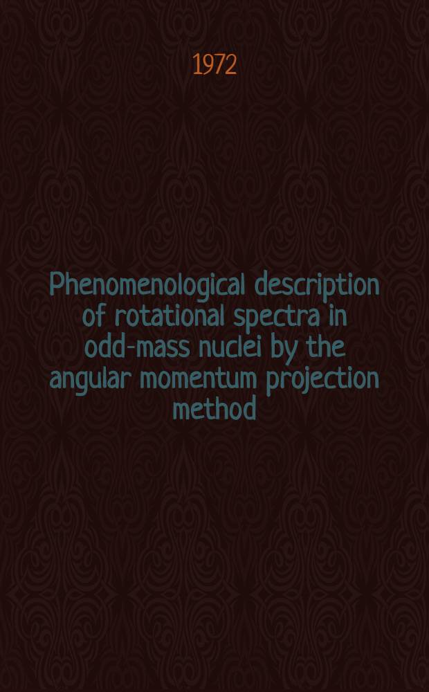 Phenomenological description of rotational spectra in odd-mass nuclei by the angular momentum projection method