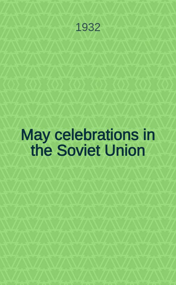 May celebrations in the Soviet Union