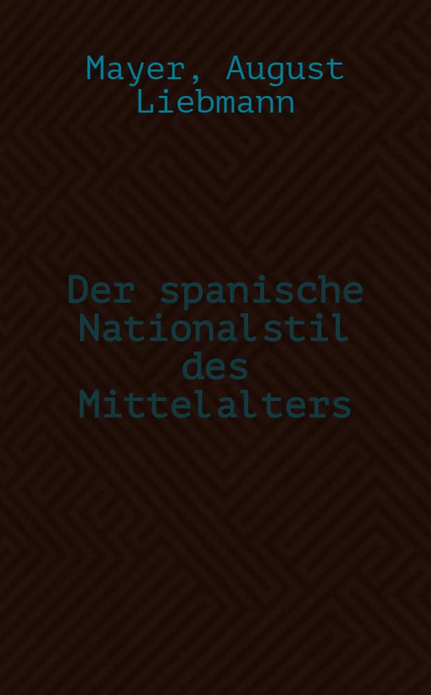 Der spanische Nationalstil des Mittelalters (der Mudéjarstil)