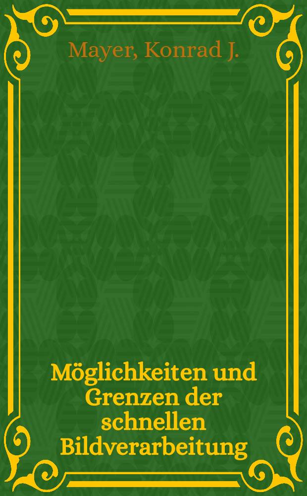Möglichkeiten und Grenzen der schnellen Bildverarbeitung