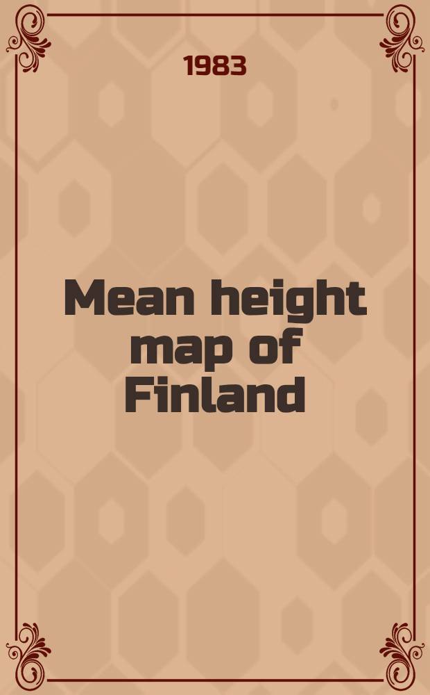 Mean height map of Finland
