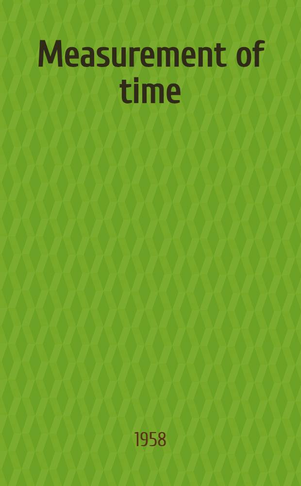 Measurement of time