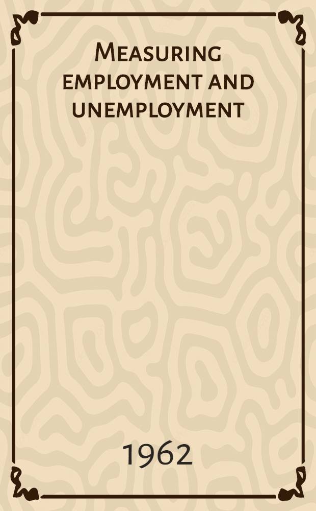 Measuring employment and unemployment