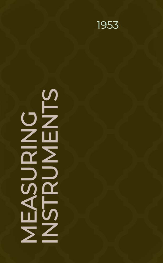 Measuring instruments : Catalogue