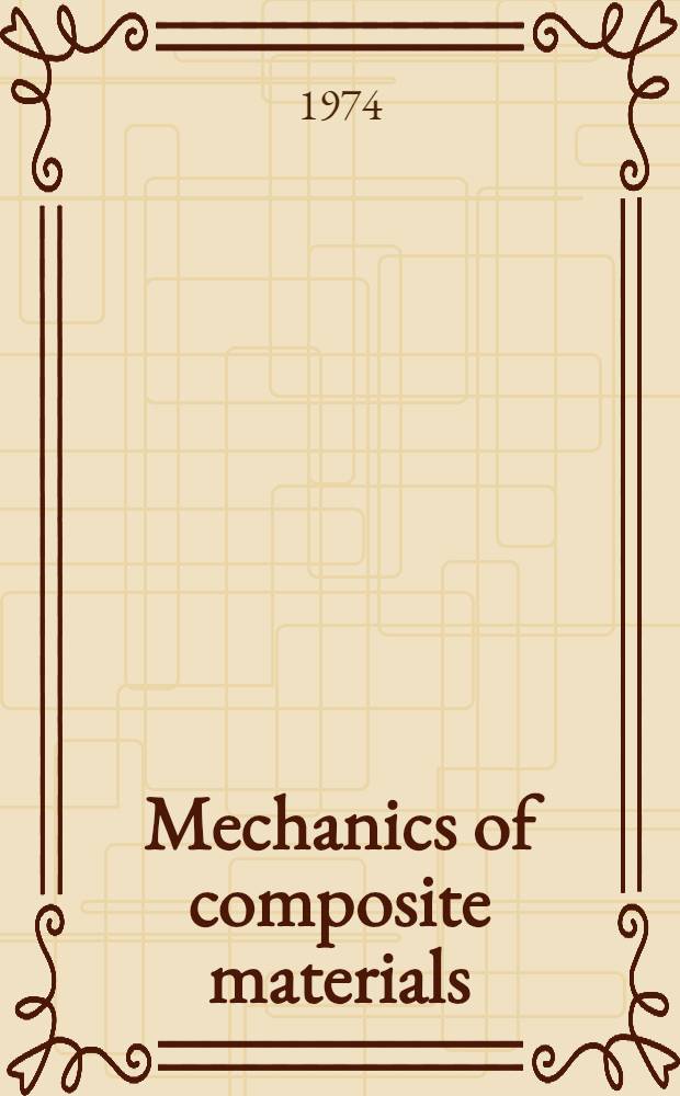 Mechanics of composite materials