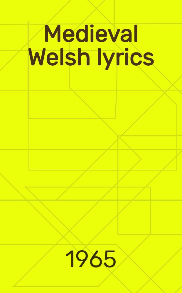Medieval Welsh lyrics