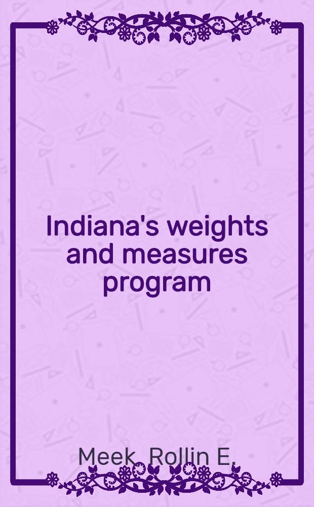 Indiana's weights and measures program